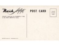 1950 ca. NASH Coupe Blue 302C postcard back