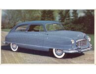 1950 ca. NASH Coupe Blue 302C postcard front