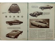 1956 CHRYSLER BOANO by Dal Corradini Concept car ROAD TRACK March 1956 page 22 23