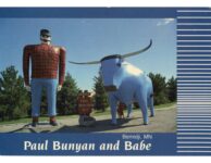 1999 10 PAUL BANYAN AND BABE HIS BLUE OX postcard front
