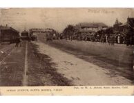 1914 7 1 Santa Monica, CA Auto Races Ocean Avenue postcard front screenshot