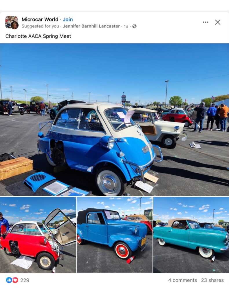 AACA Spring Meet micro cars FB