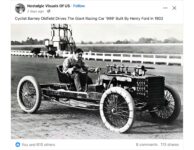 1902 Giant Racing Car 999 with Barney Oldfield FB