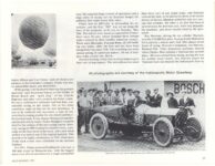 1911 The First “500” — Indianapolis, 1911 By Jerry Gebby article ANTIQUE AUTOMOBILE July-August 1976 page 27