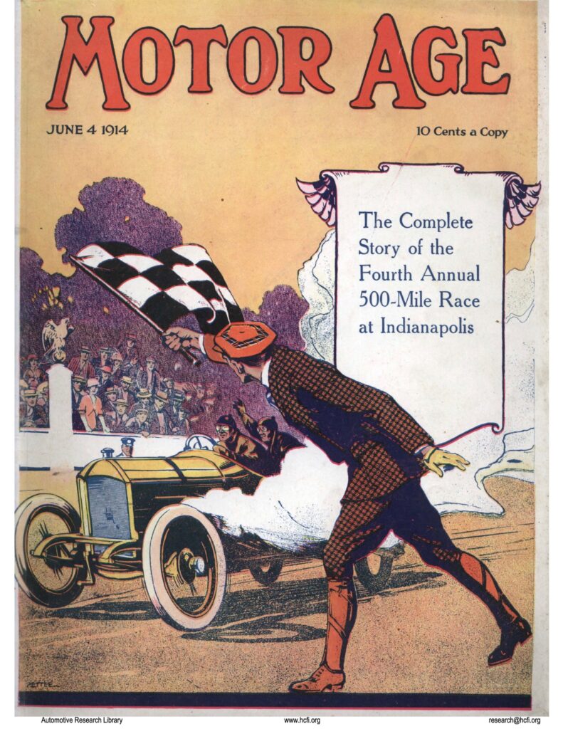 1914 6 4 Indy 500 MOTOR AGE Front cover