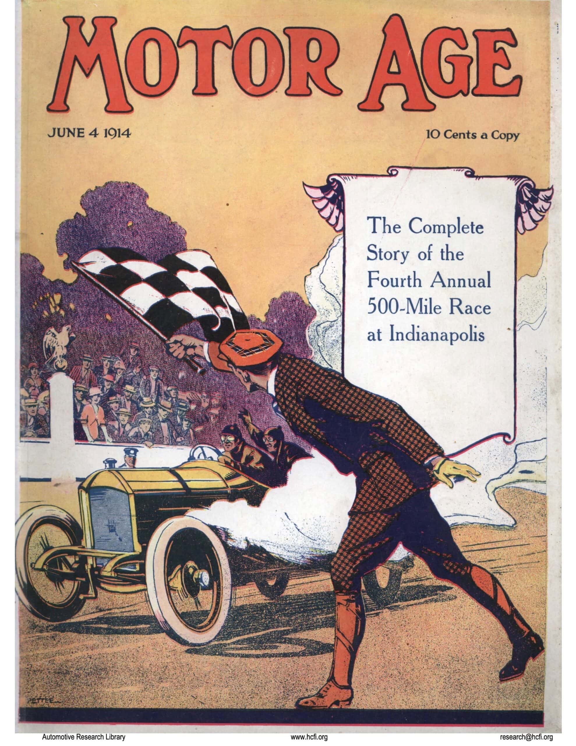 1914 6 4 Indy 500 FRENCH DELAGE WINS 500 MILE RACE By CG Sinsabaugh ...