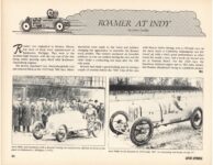 1919 ROAMER AT INDY by Jerry Gebby ANTIQUE AUTOMOBILE May-June 1987 11″x8.5″ page 24