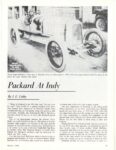 1919 ca. Packard At Indy By J. E. Gebby article ANTIQUE AUTOMOBILE March 1966 8.5″×11″ page 37