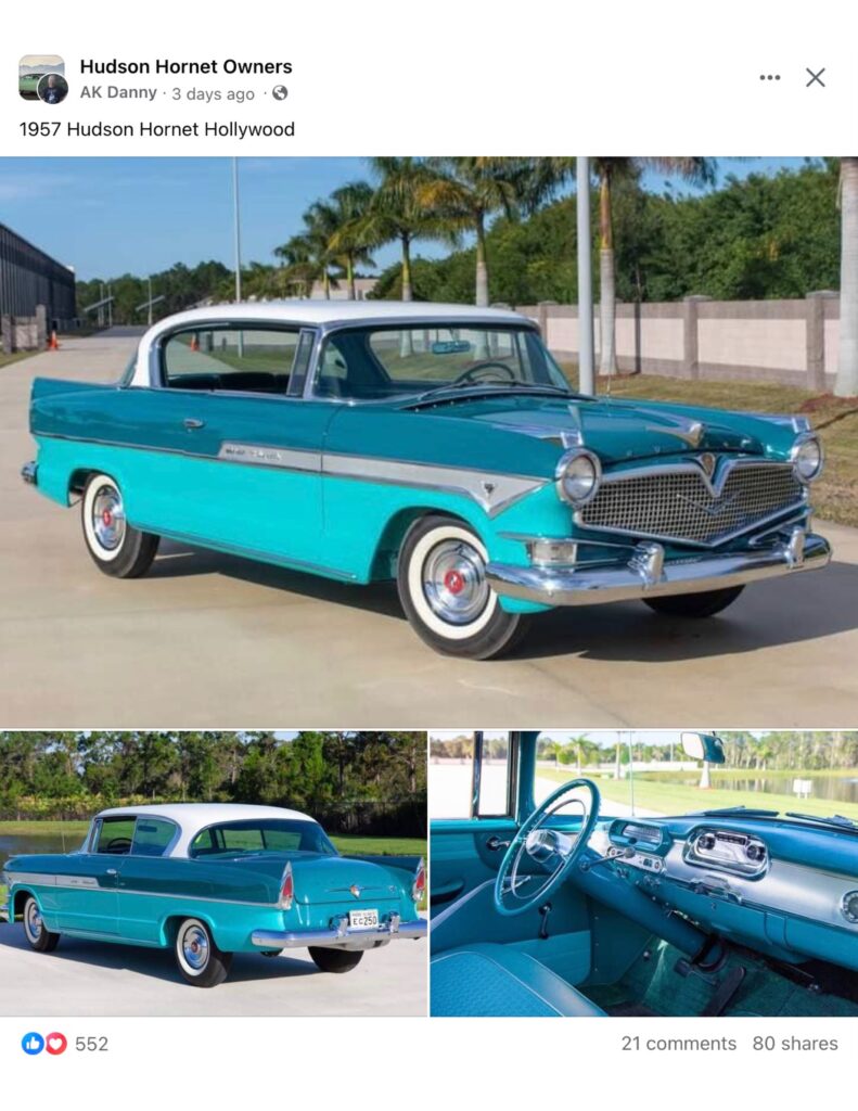 1957 HUDSON Hornet Hollywood FB