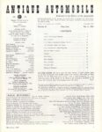 ANTIQUE AUTOMOBILE May-June 1967 CONTENTS 8.5″×11″ page 1