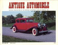 ANTIQUE AUTOMOBILE May-June 1987 11″×8.5″Front cover