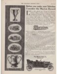 1911 4 29 IND Marion Consider the Marion Record ad THE SATURDAY EVENING POST page 50 screenshot