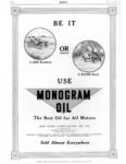 1912 5 MONOGRAM OIL BE IT OR USE ad MoToR page V III 8