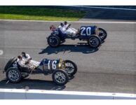 2024 6 15 Indianapolis, IN IMS SVRA SpeedTour Ragtime Racers 1912 PACKARD Car 16 and 1911 NATIONAL Indy Car 20 Josh Williams photo screenshot 2