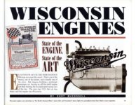 CORPORATE HISTORY WISCONSIN ENGINES By Curt McConnell article AUTOMOBILE Quarterly No. 1 2000 10.25″×8.25″ page 83