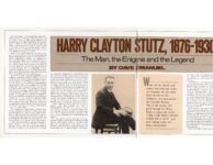 HARRY CLAYTON STUTZ 1876-1930 By Dave Emanuel AUTOMOBILE Quarterly No. 3 1982 10.25″×8.25″ page 234