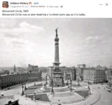 1907 Indianapolis, IND Monument Circle looking northeast FB