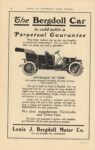 1910 4 BERGDOLL The Bergdoll Car ad CYCLE AND AUTOMOBILE TRADE JOURNAL 6.25″×9.75″ page 70