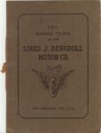 1911 BERGDOLL ADVANCE FOLDER OF THE LOUIS J. BERGDOLL MOTOR CO. Bergdoll “30” PHILADELPHIA, PA USA 6 15 10 8″×11.25″ Front cover
