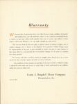 1911 BERGDOLL ADVANCE FOLDER OF THE LOUIS J. BERGDOLL MOTOR CO. Bergdoll “30” Warranty 6 15 1910 PHILADELPHIA, PA USA 8″×10.75″ page 12