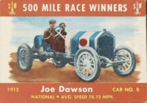 1912 Indy 500 Joe Dawson NATIONAL card front screenshot