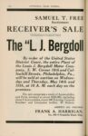 1913 5 1 The L. J. Bergdoll Motor Company RECEIVER’S SALE IN BANKRUPTCY notice AUTOMOBILE TRADE JOURNAL page 158A AACA Library