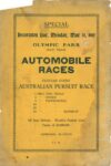 1915 5 1 Automobile Races Olympic Park Race Track “Matty” Matthews OFFICIAL PROGRAM 7″×10.5″ Back cover