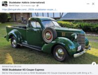1938 STUDEBAKER K5 Coupe Express pickup FB