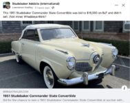 1951 STUDEBAKER Commander State Convertible FB