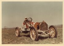 1955 ca. 1911 BERGDOLL Special Roadster Car 2 Front right profile with E. S. Wilkins III ca.  Jan 1967 7″×5″ snapshot print