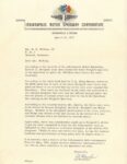 1957 3 22 Bergdoll Indianapolis Motor Speedway Corporation to E. S. Wilkins letter