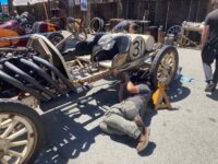 2024 8 14 Luguna Seca, CA Montertey Historics Ragtime Racers 1910 BUICK Racer Car 33 removing clutch 1