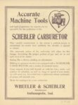 1909 11 3 IND SCHEBLER CARBURETOR ad THE HORSELESS AGE 8.25″×11.25″ Inside front cover