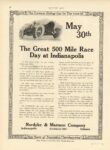 1914 5 21 MARMON May 30th The Great 500-Mile Race Day at Indianapolis ad MOTOR AGE 8.5″×12″ page 56