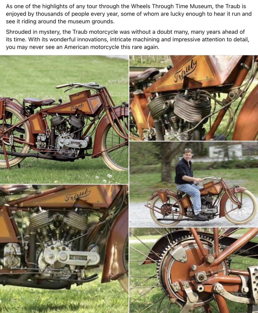 1916 TRAUB Motorcycle pics FB