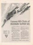 1917 5 Famous Hill Climb of HUDSON SUPER SIX ad MOTOR LIFE INCLUDING MOTOR PRINT 9.5″×13″ page 61