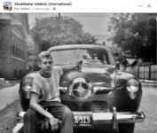 1950 ca. STUDEBAKER and young man snapshot FB