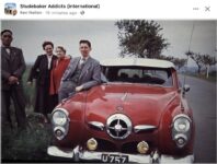 1950 ca. STUDEBAKER in Europe color snapshot FB
