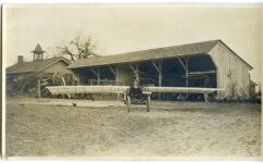 1910 ca. Grover in Louis’s Blériot aeroplane Chester County Historical Society