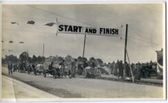 1911 ca. Lineup Unknown Race Car 10 may be a Bergdoll Chester County Historical Society