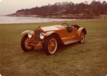 1982 August 22 Pebble Beach Concours Ted Bacon’s 1915 NATIONAL White Sportabout front left