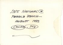 1982 August 22 Pebble Beach Concours Ted Bacon’s 1915 NATIONAL White Sportabout photo envelope