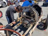 2024 8 14 Monterey Historics Laguna Seca, CA Ragtime Racers 1910 BUICK Racer Car 31 removing clutch 7