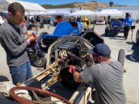 2024 8 14 Monterey Historics Laguna Seca, CA Ragtime Racers 1910 BUICK Racer Car 31 removing clutch 8