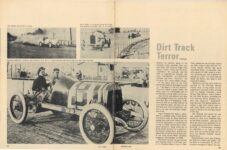 LOUIS DISBROW By J. L. Beardsley Profile of The Dirt Track Terror article Floyd Cylmer’s Auto Topics Dec 1966 FEATURES 8.5″x11″x2 page 14 15