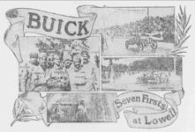 September 1909 – Lowell, Mass Buick Race Team with Ray Harroun, #31 Buick of Chevrolet featured (Herald Republican – Salt Lake City) chevroletbrothers.com