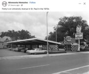 1970s St. Paul, MN Porky’s on University Ave FB