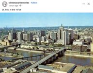 1970s St. Paul, MN Aerial View postcard FB