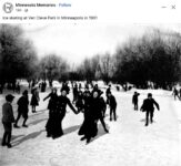 1901 Minneapolis, MN Ice skating at Van Cleve Park FB