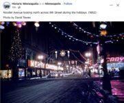 1952 Minneapolis, MN Nicollet Avenue and 8th Street FB